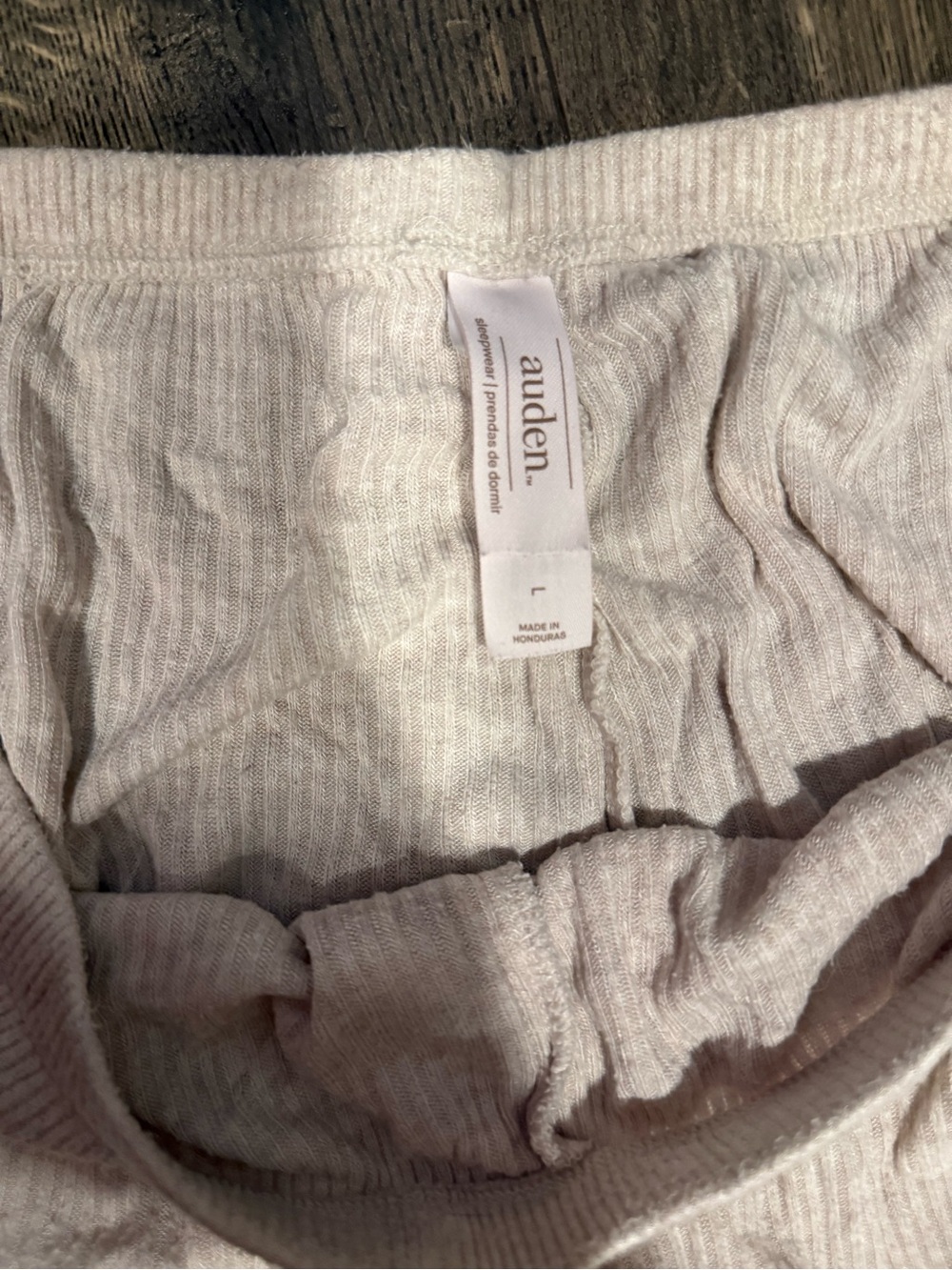 Soft Ribbed Cream Lounge Pants - Picture 2 of 2